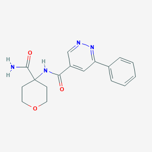 N-(4-carbamoyloxan-4-yl)-6-phenylpyridazine-4-carboxamide