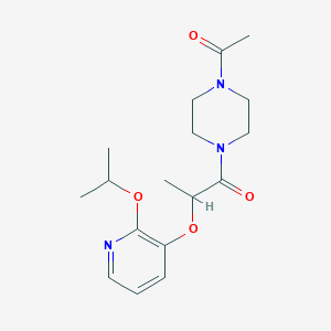 1-(4-Acetylpiperazin-1-yl)-2-(2-propan-2-yloxypyridin-3-yl)oxypropan-1-one