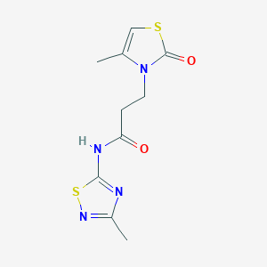 3-(4-methyl-2-oxo-1,3-thiazol-3-yl)-N-(3-methyl-1,2,4-thiadiazol-5-yl)propanamide