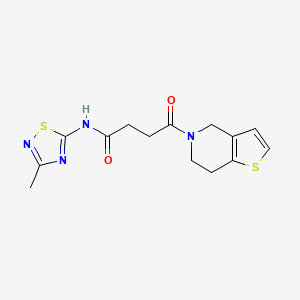 4-(6,7-dihydro-4H-thieno[3,2-c]pyridin-5-yl)-N-(3-methyl-1,2,4-thiadiazol-5-yl)-4-oxobutanamide