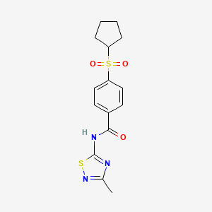 4-cyclopentylsulfonyl-N-(3-methyl-1,2,4-thiadiazol-5-yl)benzamide