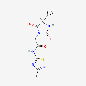 2-(4-cyclopropyl-4-methyl-2,5-dioxoimidazolidin-1-yl)-N-(3-methyl-1,2,4-thiadiazol-5-yl)acetamide