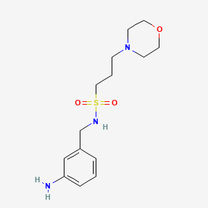 N-[(3-aminophenyl)methyl]-3-morpholin-4-ylpropane-1-sulfonamide