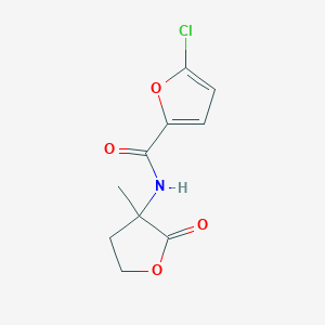 molecular formula C10H10ClNO4 B6969711 5-chloro-N-(3-methyl-2-oxooxolan-3-yl)furan-2-carboxamide 