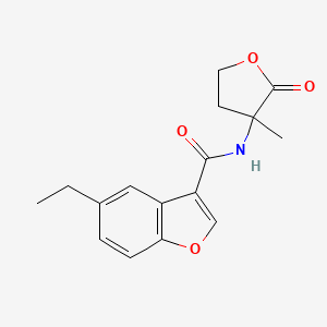 5-ethyl-N-(3-methyl-2-oxooxolan-3-yl)-1-benzofuran-3-carboxamide