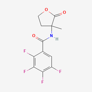 2,3,4,5-tetrafluoro-N-(3-methyl-2-oxooxolan-3-yl)benzamide