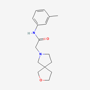 molecular formula C16H22N2O2 B6969735 N-(3-methylphenyl)-2-(2-oxa-7-azaspiro[4.4]nonan-7-yl)acetamide 