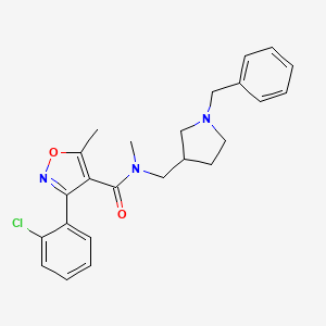 N-[(1-benzylpyrrolidin-3-yl)methyl]-3-(2-chlorophenyl)-N,5-dimethyl-1,2-oxazole-4-carboxamide