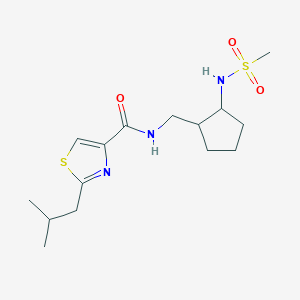 N-[[2-(methanesulfonamido)cyclopentyl]methyl]-2-(2-methylpropyl)-1,3-thiazole-4-carboxamide