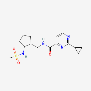 2-cyclopropyl-N-[[2-(methanesulfonamido)cyclopentyl]methyl]pyrimidine-4-carboxamide