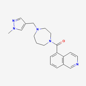 Isoquinolin-5-yl-[4-[(1-methylpyrazol-4-yl)methyl]-1,4-diazepan-1-yl]methanone