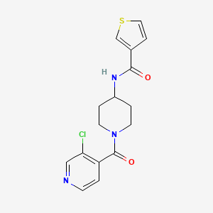 molecular formula C16H16ClN3O2S B6969814 N-[1-(3-chloropyridine-4-carbonyl)piperidin-4-yl]thiophene-3-carboxamide 