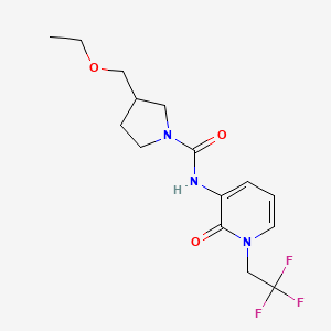 3-(ethoxymethyl)-N-[2-oxo-1-(2,2,2-trifluoroethyl)pyridin-3-yl]pyrrolidine-1-carboxamide