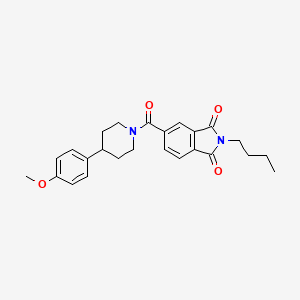 molecular formula C25H28N2O4 B6969835 2-Butyl-5-[4-(4-methoxyphenyl)piperidine-1-carbonyl]isoindole-1,3-dione 