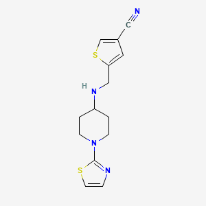 5-[[[1-(1,3-Thiazol-2-yl)piperidin-4-yl]amino]methyl]thiophene-3-carbonitrile