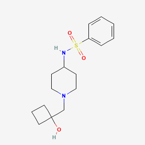 N-[1-[(1-hydroxycyclobutyl)methyl]piperidin-4-yl]benzenesulfonamide