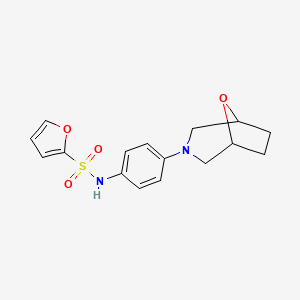 N-[4-(8-oxa-3-azabicyclo[3.2.1]octan-3-yl)phenyl]furan-2-sulfonamide