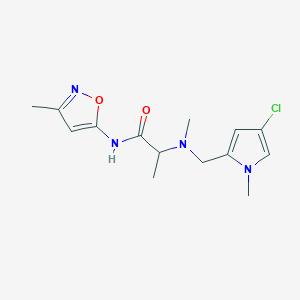 2-[(4-chloro-1-methylpyrrol-2-yl)methyl-methylamino]-N-(3-methyl-1,2-oxazol-5-yl)propanamide