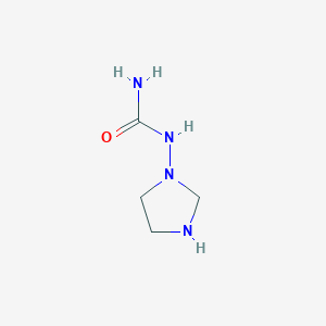 molecular formula C4H10N4O B069699 N-Imidazolidin-1-ylurea CAS No. 164332-41-6