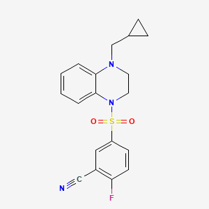 5-[[4-(Cyclopropylmethyl)-2,3-dihydroquinoxalin-1-yl]sulfonyl]-2-fluorobenzonitrile