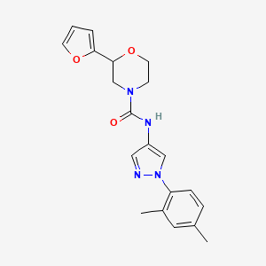 N-[1-(2,4-dimethylphenyl)pyrazol-4-yl]-2-(furan-2-yl)morpholine-4-carboxamide