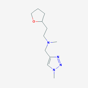 N-methyl-N-[(1-methyltriazol-4-yl)methyl]-2-(oxolan-2-yl)ethanamine