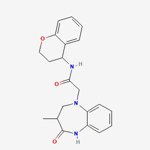 N-(3,4-dihydro-2H-chromen-4-yl)-2-(3-methyl-2-oxo-3,4-dihydro-1H-1,5-benzodiazepin-5-yl)acetamide