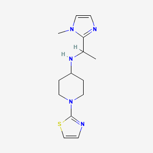 N-[1-(1-methylimidazol-2-yl)ethyl]-1-(1,3-thiazol-2-yl)piperidin-4-amine