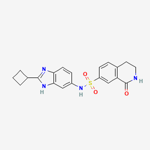 molecular formula C20H20N4O3S B6969965 N-(2-cyclobutyl-3H-benzimidazol-5-yl)-1-oxo-3,4-dihydro-2H-isoquinoline-7-sulfonamide 