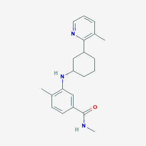 molecular formula C21H27N3O B6969967 N,4-dimethyl-3-[[3-(3-methylpyridin-2-yl)cyclohexyl]amino]benzamide 