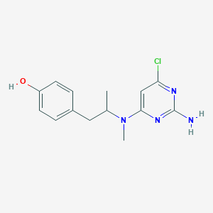 4-[2-[(2-Amino-6-chloropyrimidin-4-yl)-methylamino]propyl]phenol