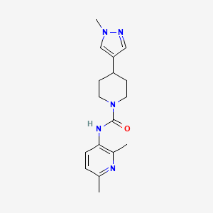 molecular formula C17H23N5O B6970024 N-(2,6-dimethylpyridin-3-yl)-4-(1-methylpyrazol-4-yl)piperidine-1-carboxamide 