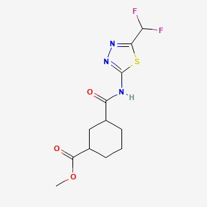 Methyl 3-[[5-(difluoromethyl)-1,3,4-thiadiazol-2-yl]carbamoyl]cyclohexane-1-carboxylate