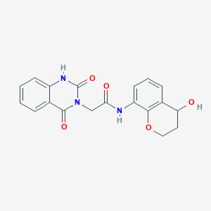 molecular formula C19H17N3O5 B6970061 2-(2,4-dioxo-1H-quinazolin-3-yl)-N-(4-hydroxy-3,4-dihydro-2H-chromen-8-yl)acetamide 