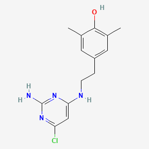 4-[2-[(2-Amino-6-chloropyrimidin-4-yl)amino]ethyl]-2,6-dimethylphenol