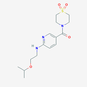 (1,1-Dioxo-1,4-thiazinan-4-yl)-[6-(2-propan-2-yloxyethylamino)pyridin-3-yl]methanone