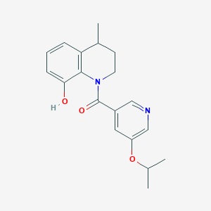 molecular formula C19H22N2O3 B6970167 (8-hydroxy-4-methyl-3,4-dihydro-2H-quinolin-1-yl)-(5-propan-2-yloxypyridin-3-yl)methanone 