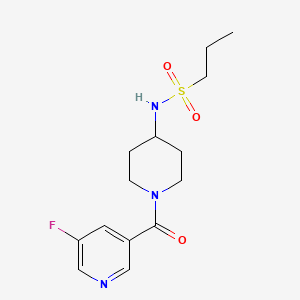 N-[1-(5-fluoropyridine-3-carbonyl)piperidin-4-yl]propane-1-sulfonamide