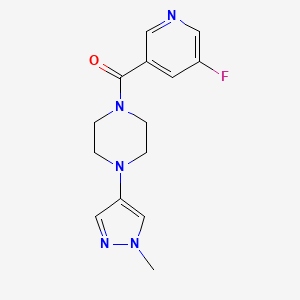 molecular formula C14H16FN5O B6970187 (5-Fluoropyridin-3-yl)-[4-(1-methylpyrazol-4-yl)piperazin-1-yl]methanone 