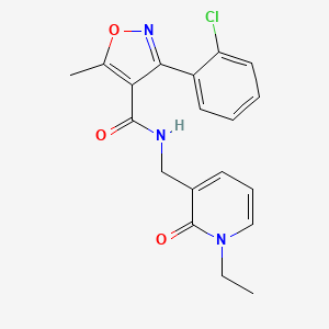 3-(2-chlorophenyl)-N-[(1-ethyl-2-oxopyridin-3-yl)methyl]-5-methyl-1,2-oxazole-4-carboxamide