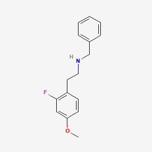 molecular formula C16H18FNO B6970209 N-benzyl-2-(2-fluoro-4-methoxyphenyl)ethanamine 