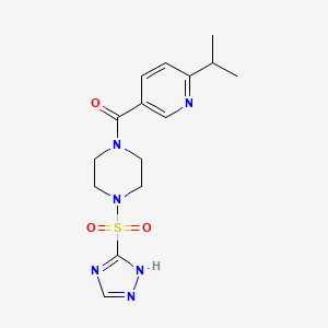 (6-propan-2-ylpyridin-3-yl)-[4-(1H-1,2,4-triazol-5-ylsulfonyl)piperazin-1-yl]methanone