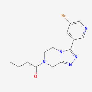 1-[3-(5-bromopyridin-3-yl)-6,8-dihydro-5H-[1,2,4]triazolo[4,3-a]pyrazin-7-yl]butan-1-one