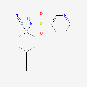 molecular formula C16H23N3O2S B6970247 N-(4-tert-butyl-1-cyanocyclohexyl)pyridine-3-sulfonamide 