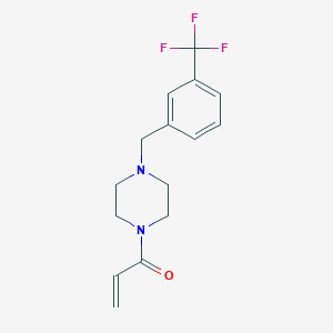 1-[4-[[3-(Trifluoromethyl)phenyl]methyl]piperazin-1-yl]prop-2-en-1-one