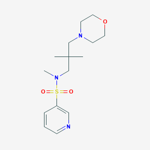 molecular formula C15H25N3O3S B6970267 N-(2,2-dimethyl-3-morpholin-4-ylpropyl)-N-methylpyridine-3-sulfonamide 