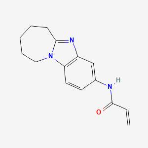 molecular formula C15H17N3O B6970345 N-(7,8,9,10-tetrahydro-6H-azepino[1,2-a]benzimidazol-3-yl)prop-2-enamide 