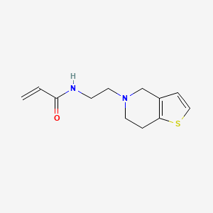 molecular formula C12H16N2OS B6970361 N-[2-(6,7-dihydro-4H-thieno[3,2-c]pyridin-5-yl)ethyl]prop-2-enamide 