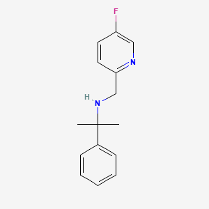 molecular formula C15H17FN2 B6970377 N-[(5-fluoropyridin-2-yl)methyl]-2-phenylpropan-2-amine 