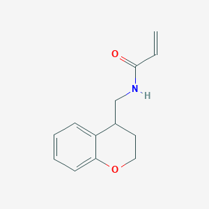 molecular formula C13H15NO2 B6970391 N-[(3,4-dihydro-2H-1-benzopyran-4-yl)methyl]prop-2-enamide 